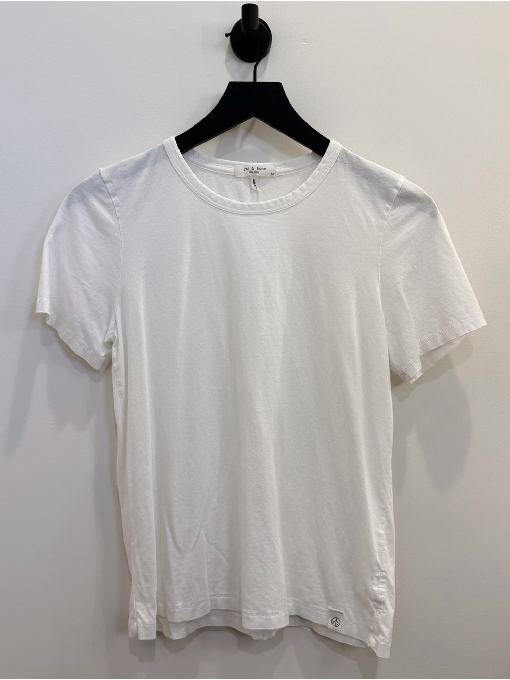 rag & bone White Short-Sleeve Crewneck Tee